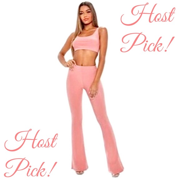 Missguided Pants - 🍍HP🎉🍍NEW Missguided Activewear - Jogging - Flare Pants & Top, Blush/ Pink